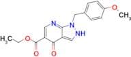 Ethyl 1-[(4-methoxyphenyl)methyl]-4-oxo-1H,2H,4H-pyrazolo[3,4-b]pyridine-5-carboxylate