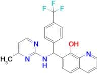 7-(((4-Methylpyrimidin-2-yl)amino)(4-(trifluoromethyl)phenyl)methyl)quinolin-8-ol