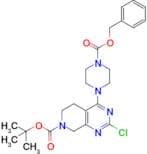 Tert-Butyl 4-(4-((benzyloxy)carbonyl)piperazin-1-yl)-2-chloro-5,8-dihydropyrido[3,4-d]pyrimidine-7…