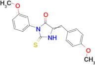 3-(3-Methoxyphenyl)-5-[(4-methoxyphenyl)methylidene]-2-sulfanylideneimidazolidin-4-one