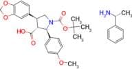 (R)-1-phenylethanamine (2R,3R,4S)-4-(benzo[d][1,3]dioxol-5-yl)-1-(tert-butoxycarbonyl)-2-(4-methox…