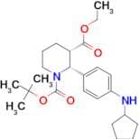 (2R,3S)-1-tert-butyl 3-ethyl 2-(4-(cyclopentylamino)phenyl)piperidine-1,3-dicarboxylate