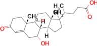 3-Oxo-7-hydroxychol-4-enoic acid
