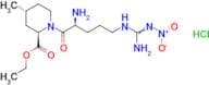 (2R,4R)-Ethyl 1-(2-amino-5-(3-nitroguanidino)pentanoyl)-4-methylpiperidine-2-carboxylate hydrochlo…