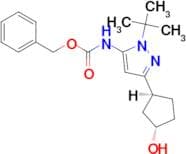 Rel-Benzyl (1-(tert-butyl)-3-((1S,3S)-3-hydroxycyclopentyl)-1H-pyrazol-5-yl)carbamate