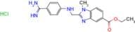 Ethyl 2-(((4-carbamimidoylphenyl)amino)methyl)-1-methyl-1H-benzo[d]imidazole-5-carboxylate hydroch…