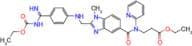 Ethyl 3-(2-(((4-(N-(ethoxycarbonyl)carbamimidoyl)phenyl)amino)methyl)-1-methyl-N-(pyridin-2-yl)-1H…