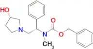 (2’S,3S)-[2-(3-Hydroxy-pyrrolidin-1-yl)-1-phenyl-ethyl]-methyl-carbamic acid benzyl ester