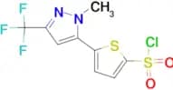 5-[1-Methyl-3-(trifluoromethyl)pyrazol-5-yl]thiophene-2-sulfonyl chloride