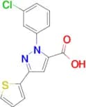 1-(3-Chlorophenyl)-3-thiophen-2-yl-1H-pyrazole-5-carboxylic acid