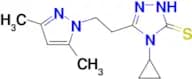 4-Cyclopropyl-5-[2-(3,5-dimethyl-pyrazol-1-yl)-ethyl]-4H-[1,2,4]triazole-3-thiol