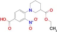 4-[3-(Ethoxycarbonyl)piperidin-1-yl]-3-nitrobenzoic acid