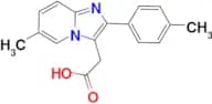 6-Methyl-2-(4-methylphenyl)imidazo[1,2-a]-pyridine-3-acetic acid