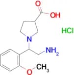 1-[2-Amino-1-(2-methoxyphenyl)ethyl]pyrrolidine-3-carboxylic acid hydrochloride
