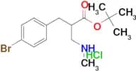 tert-butyl 3-(4-bromophenyl)-2-((methylamino)methyl)propanoate hydrochloride