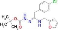N’-[2-(4-Chlorophenyl)-1-[(furan-2-ylmethyl)amino]ethylidene]hydrazinecarboxylic acid tert-butyl