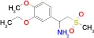 1-(3-Ethoxy-4-methoxyphenyl)-2-(methylsulfonyl)ethanamine