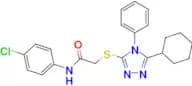 N-(4-Chloro-phenyl)-2-(5-cyclohexyl-4-phenyl-4H-[1,2,4]triazol-3-ylsulfanyl)-acetamide