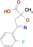 3-(2-Fluoro-phenyl)-5-methyl-4,5-dihydro-isoxazole-5-carboxylic acid