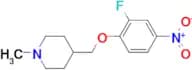 4-[(2-Fluoro-4-nitrophenoxy)methyl]-1-methylpiperidine
