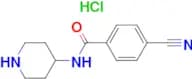 4-Cyano-N-piperidin-4-yl-benzamide hydrochloride