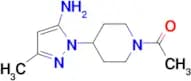 1-[4-(5-Amino-3-methyl-1H-pyrazol-1-yl)piperidin-1-yl]ethan-1-one