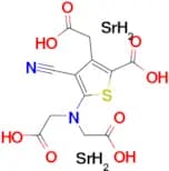 Strontium 2,2′-((5-carboxylato-4-(carboxylatomethyl)-3-cyanothiophen-2-yl)azanediyl)diacetate