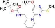 [1-(6-Methoxy-2-methylsulfanyl-pyrimidin-4-yl)-piperidin-2-ylmethyl]-carbamic acid tert-butyl ester
