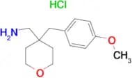 4-[(4-Methoxyphenyl)methyl]oxan-4-ylmethanamine hydrochloride