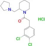 2-(3,4-Dichlorophenyl)-1-(2-(pyrrolidin-1-ylmethyl)piperidin-1-yl)ethanone hydrochloride