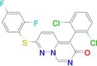5-(2,6-Dichlorophenyl)-2-((2,4-difluorophenyl)thio)-6H-pyrimido[1,6-b]pyridazin-6-one