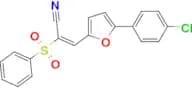 (2E)-2-(Benzenesulfonyl)-3-[5-(4-chlorophenyl)-furan-2-yl]prop-2-enenitrile