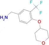 [4-(Oxan-4-yloxy)-3-(trifluoromethyl)phenyl]methanamine