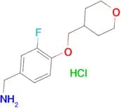 [3-Fluoro-4-(oxan-4-ylmethoxy)phenyl]methanamine hydrochloride
