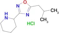 2-[5-(2-Methylpropyl)-1,2,4-oxadiazol-3-yl]piperidine hydrochloride