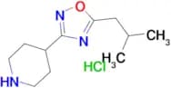 4-[5-(2-Methylpropyl)-1,2,4-oxadiazol-3-yl]piperidine hydrochloride