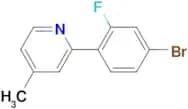 2-(4-Bromo-2-fluorophenyl)-4-methylpyridine