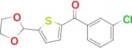 2-(3-Chlororobenzoyl)-5-(1,3-Dioxolan-2-yl)thiophene
