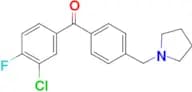 3-chloro-4-fluoro-4′-pyrrolidinomethyl benzophenone