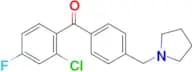 2-chloro-4-fluoro-4′-pyrrolidinomethyl benzophenone