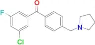 3-chloro-5-fluoro-4′-pyrrolidinomethyl benzophenone