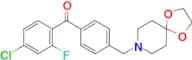 4-chloro-4′-[8-(1,4-dioxa-8-azaspiro[4.5]decyl)methyl]-2-fluorobenzophenone