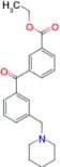 3-carboethoxy-3′-piperidinomethyl benzophenone