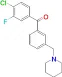 4-chloro-3-fluoro-3′-piperidinomethyl benzophenone