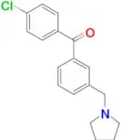 4′-chloro-3-pyrrolidinomethyl benzophenone