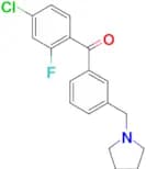 4-chloro-2-fluoro-3′-pyrrolidinomethyl benzophenone