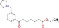 ethyl 7-oxo-7-[3-(pyrrolidinomethyl)phenyl]heptanoate