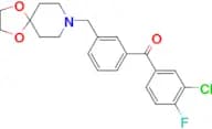 3-chloro-3′-[8-(1,4-dioxa-8-azaspiro[4.5]decyl)methyl]-4-fluorobenzophenone