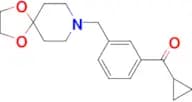 cyclopropyl 3-[8-(1,4-dioxa-8-azaspiro[4.5]decyl)methyl]phenyl ketone