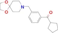 cyclopentyl 3-[8-(1,4-dioxa-8-azaspiro[4.5]decyl)methyl]phenyl ketone
